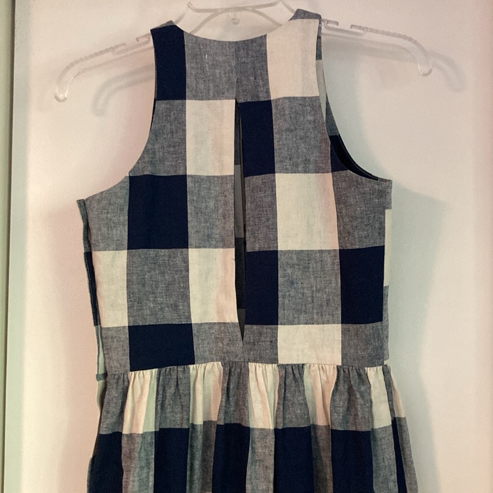 Christy Dawn Blue and White Gingham Halter Sundress - Picture 12 of 16